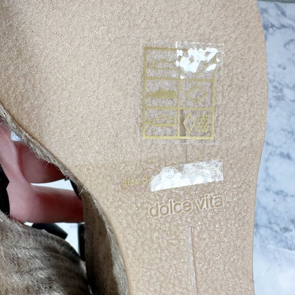 Dolce Vita Maxton Espadrille Wedge Sandal in Black - Picture 7 of 13